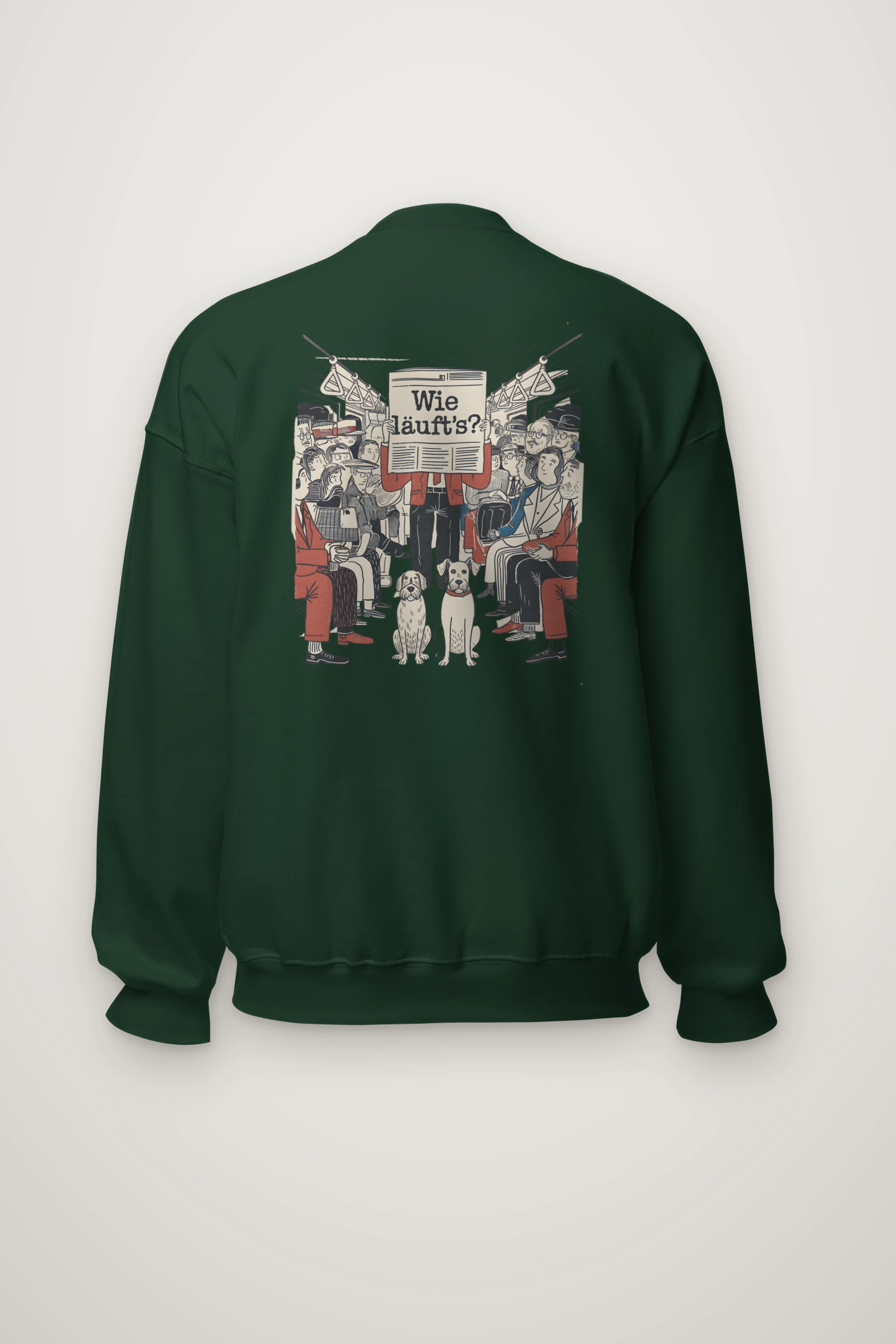 "Wie Läuft’s Subway" Heavy Blend Unisex Crewneck Sweatshirt