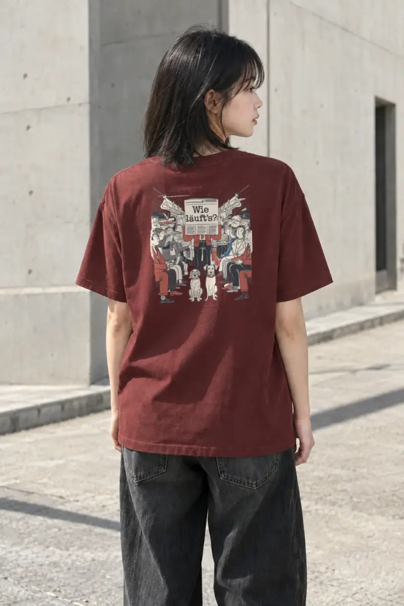 "Wie Läuft’s Subway" Heavyweight Unisex Crewneck T-shirt | Gildan 5000