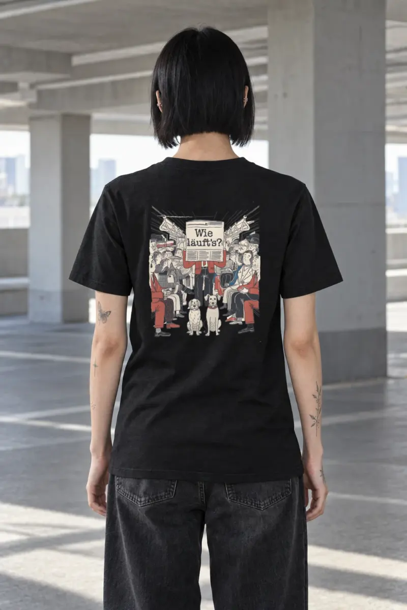 "Wie Läuft’s Subway" Heavyweight Unisex Crewneck T-shirt