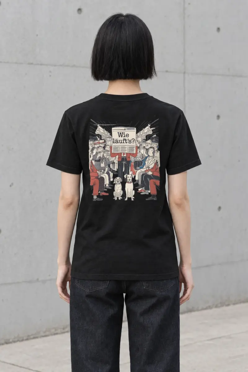 "Wie Läuft’s Subway" Heavyweight Unisex Crewneck T-shirt | Gildan 5000