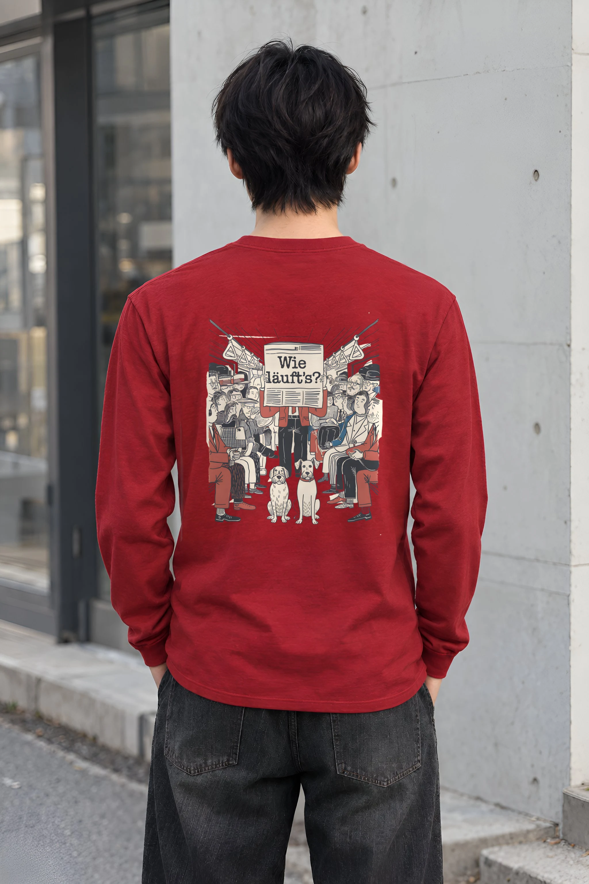 "Wie Läuft’s Subway" Unisex Longsleeve T-shirt