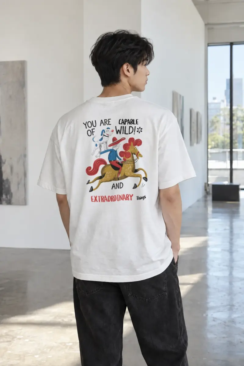 "Wild And Extraordinary" Heavyweight Unisex Crewneck T-shirt | Gildan 5000