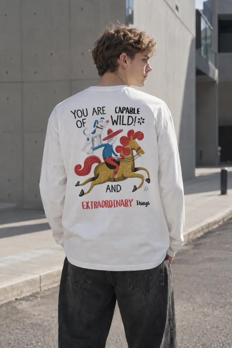 "Wild And Extraordinary" Unisex Longsleeve T-shirt | Gildan 2400
