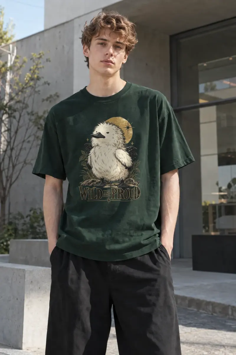 "Wild And Proud" Heavyweight Unisex Crewneck T-shirt | Gildan 5000