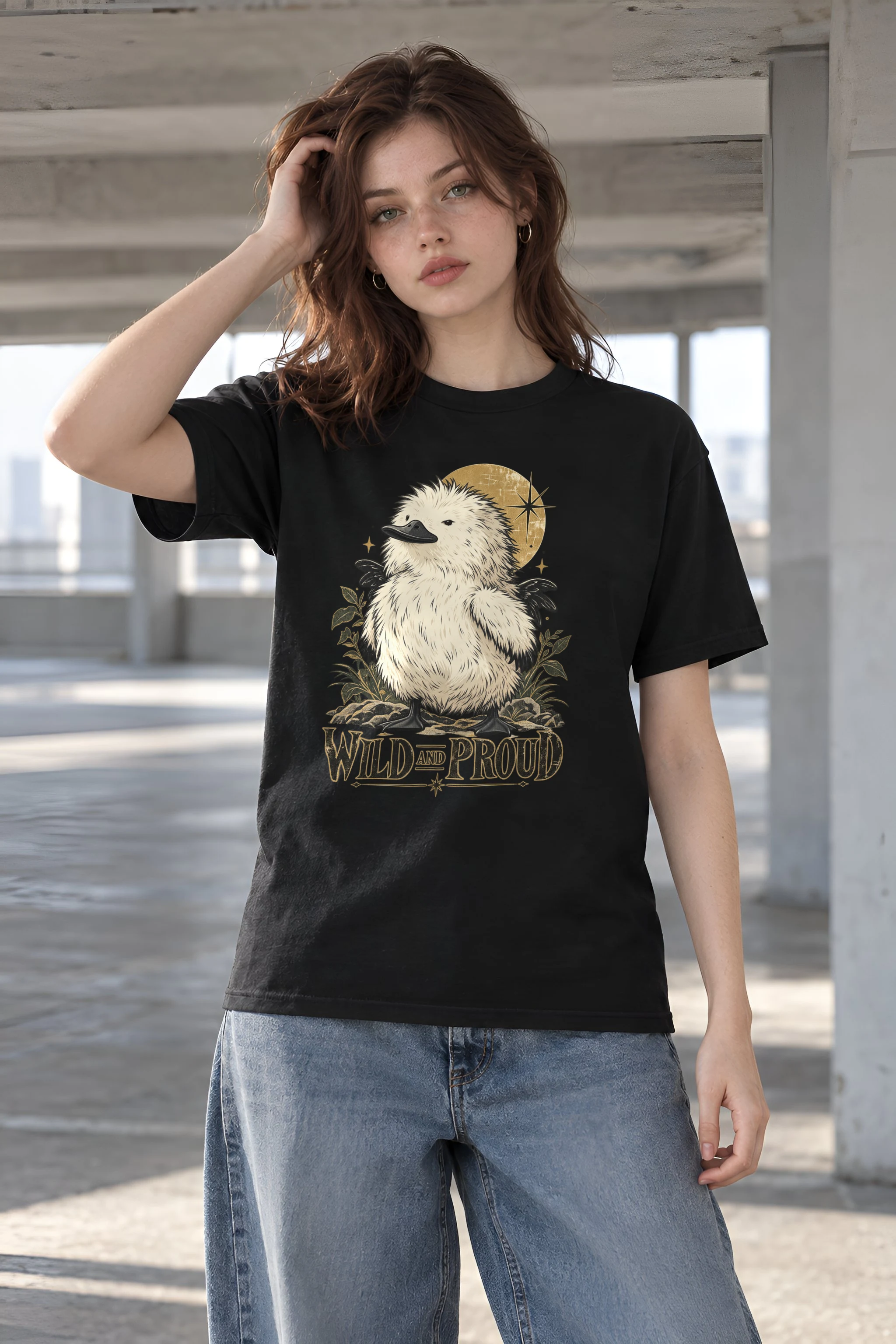 "Wild And Proud" Heavyweight Unisex Crewneck T-shirt