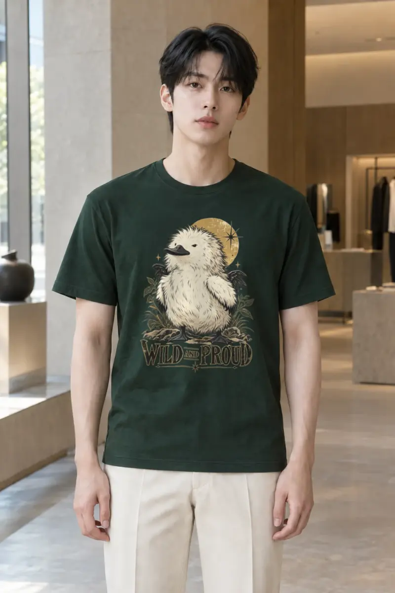 "Wild And Proud" Heavyweight Unisex Crewneck T-shirt | Gildan 5000