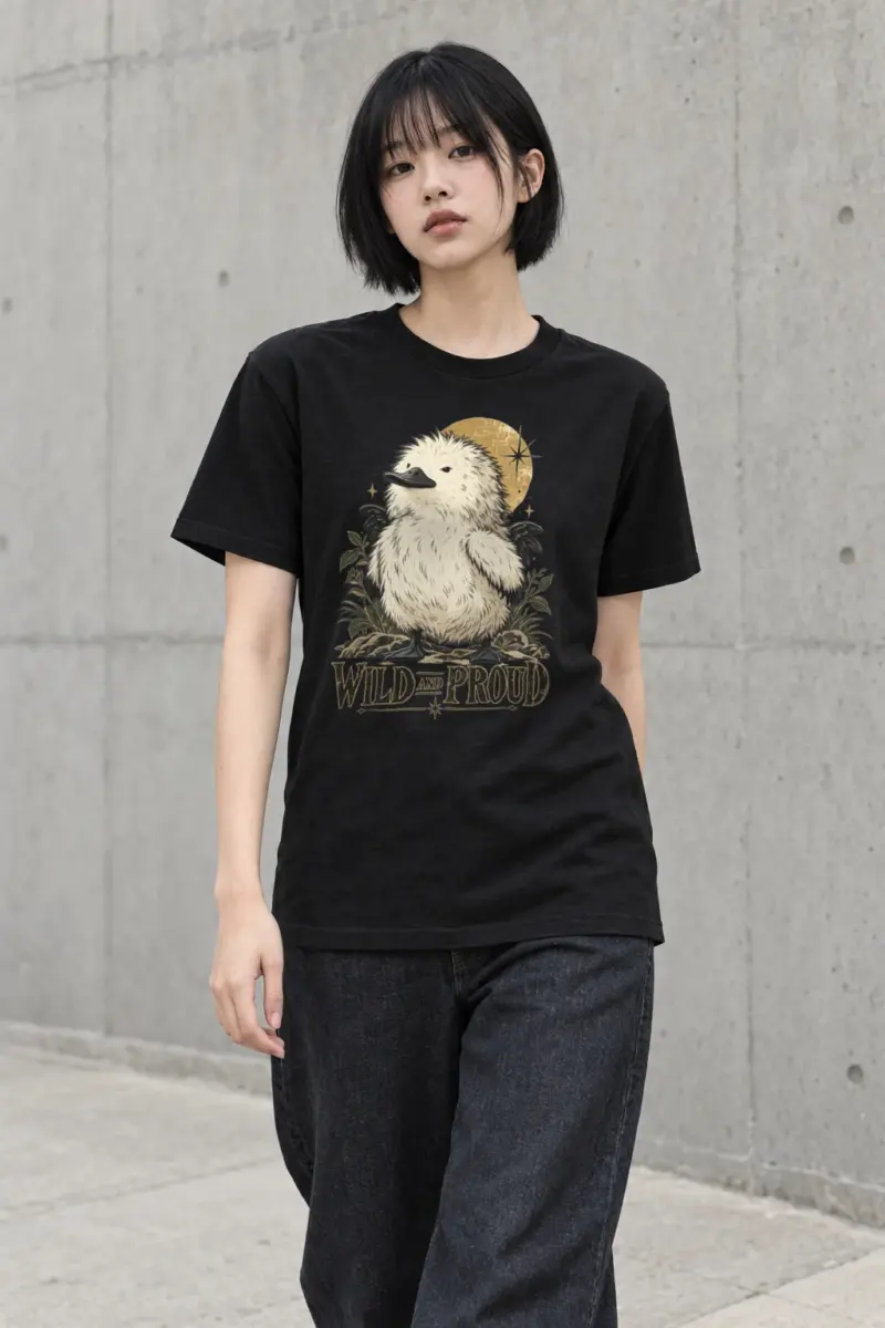 "Wild And Proud" Heavyweight Unisex Crewneck T-shirt | Gildan 5000