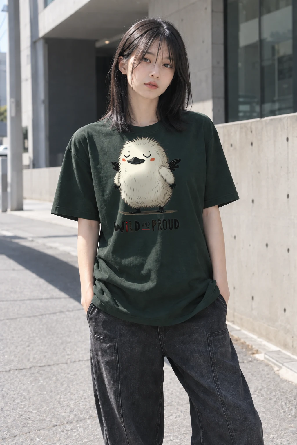 "Wild And Proud" Heavyweight Unisex Crewneck T-shirt | Gildan 5000
