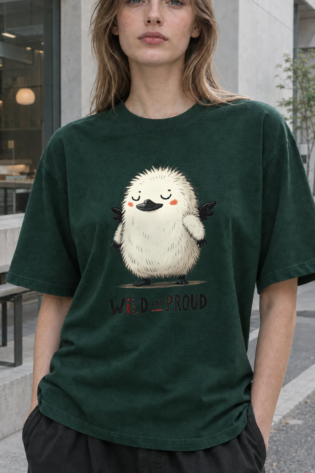 "Wild And Proud" Heavyweight Unisex Crewneck T-shirt | Gildan 5000