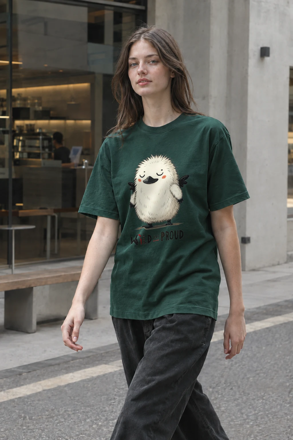 "Wild And Proud" Heavyweight Unisex Crewneck T-shirt | Gildan 5000