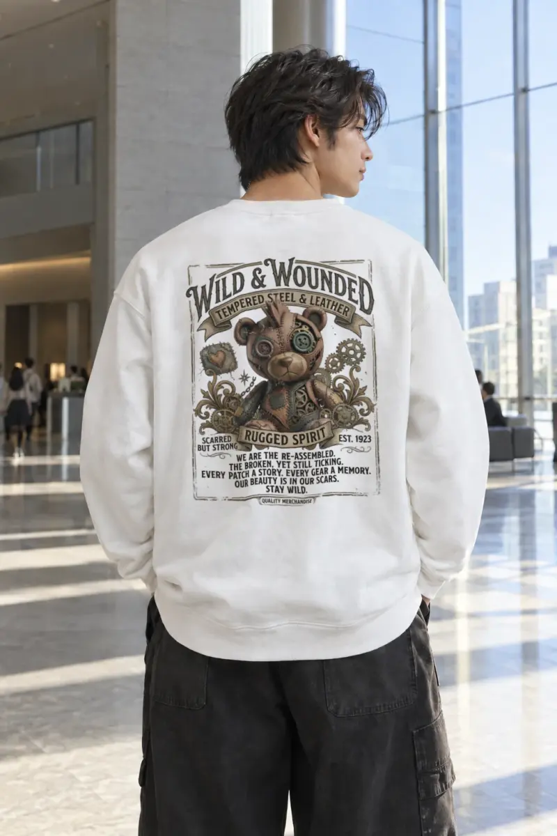 "Wild And Wounded" Heavy Blend Unisex Crewneck Sweatshirt | Gildan 18000