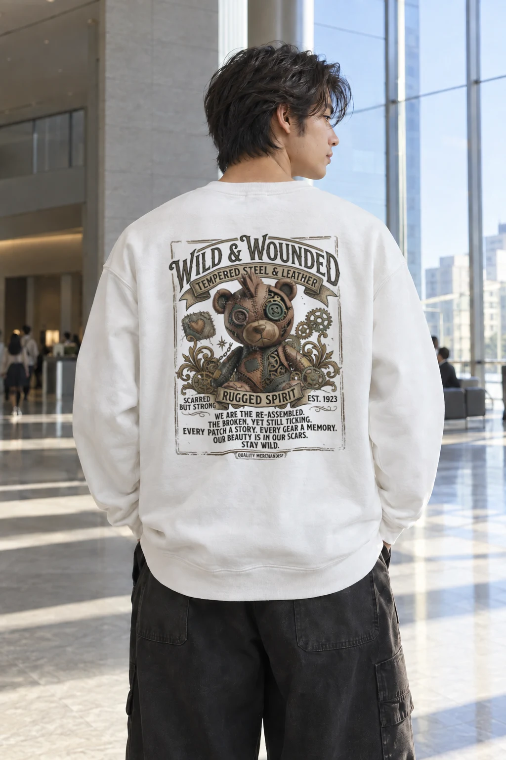 "Wild And Wounded" Heavy Blend Unisex Crewneck Sweatshirt | Gildan 18000