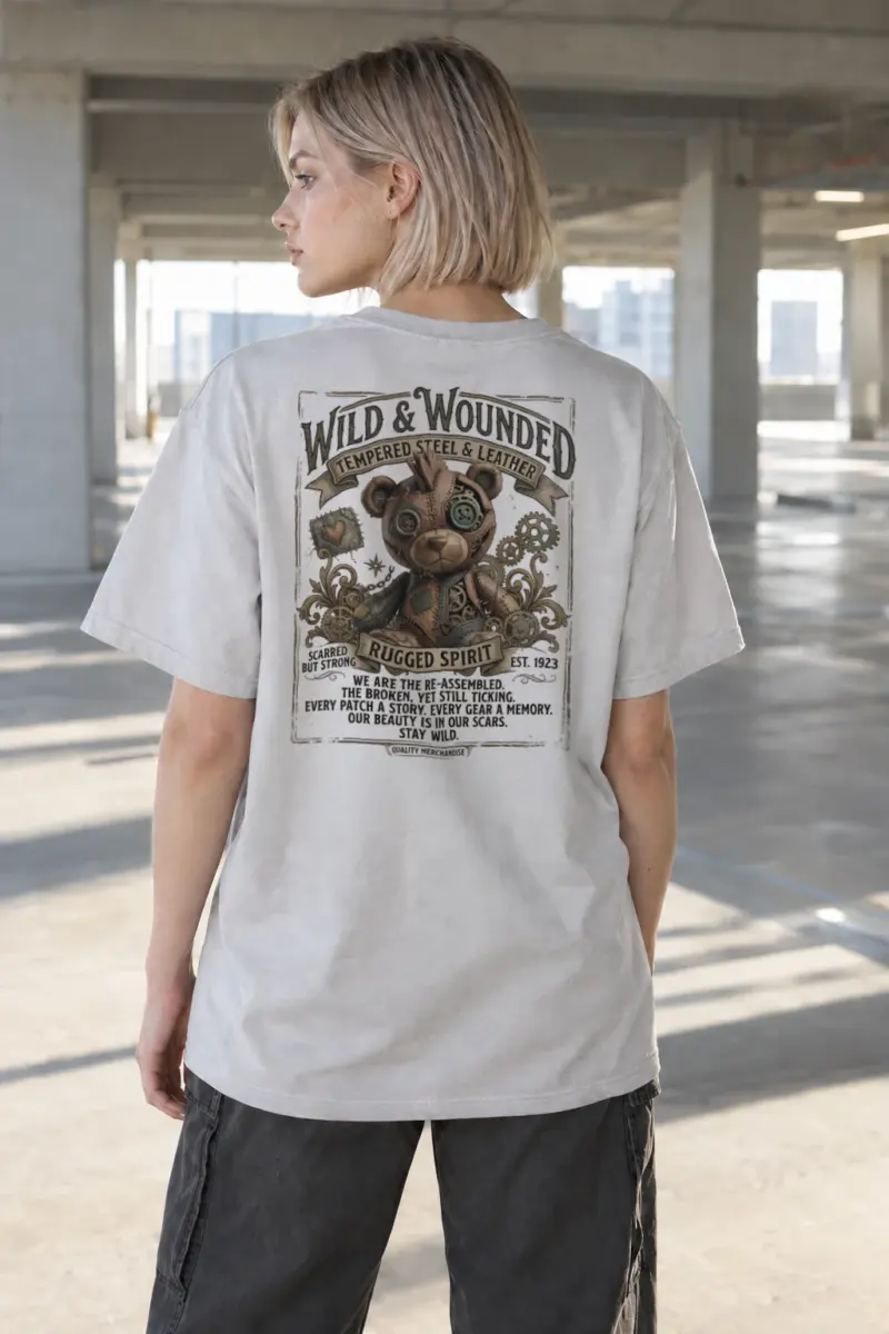 “Wild And Wounded” Heavyweight Unisex Crewneck T-shirt | Gildan 5000