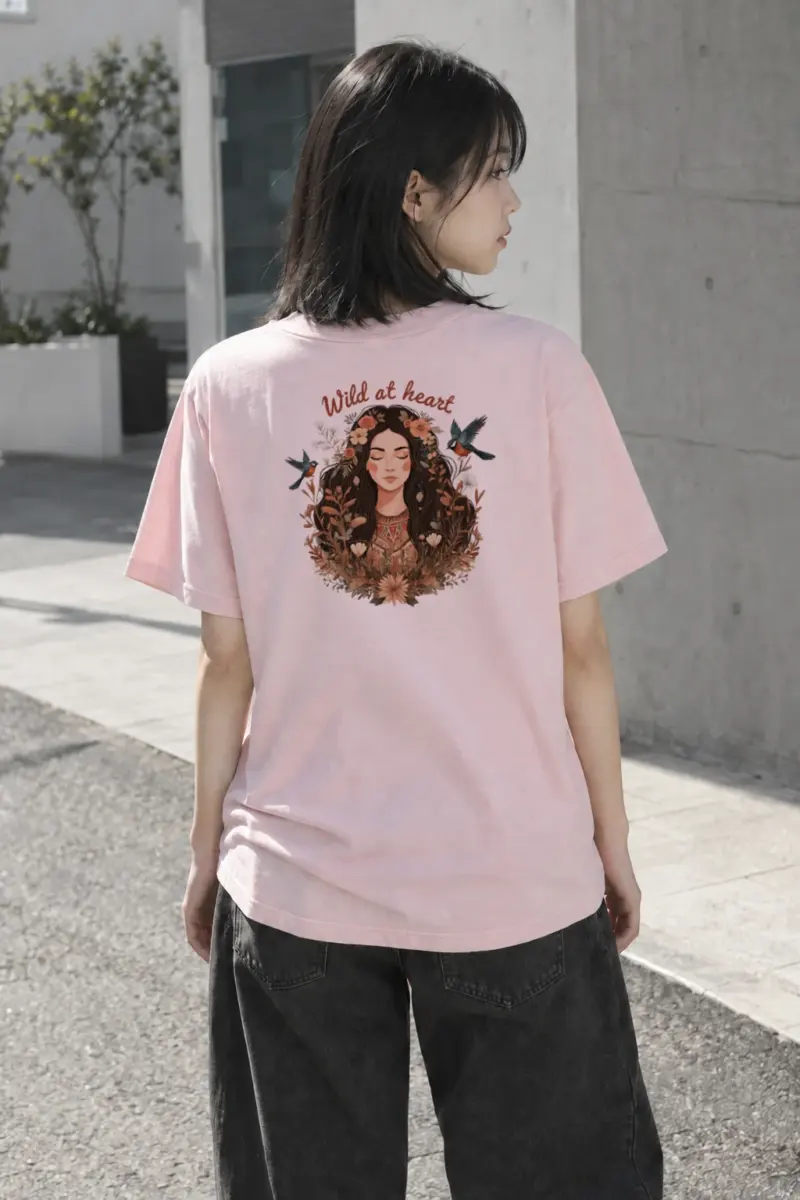 "Wild At Heart" Heavyweight Unisex Crewneck T-shirt | Gildan 5000