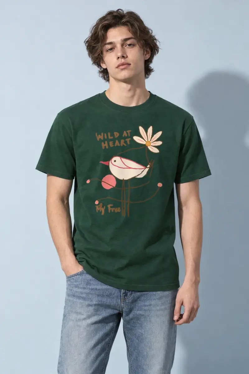 "Wild At Heart" Heavyweight Unisex Crewneck T-shirt