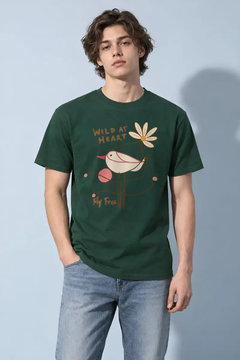 "Wild At Heart" Heavyweight Unisex Crewneck T-shirt