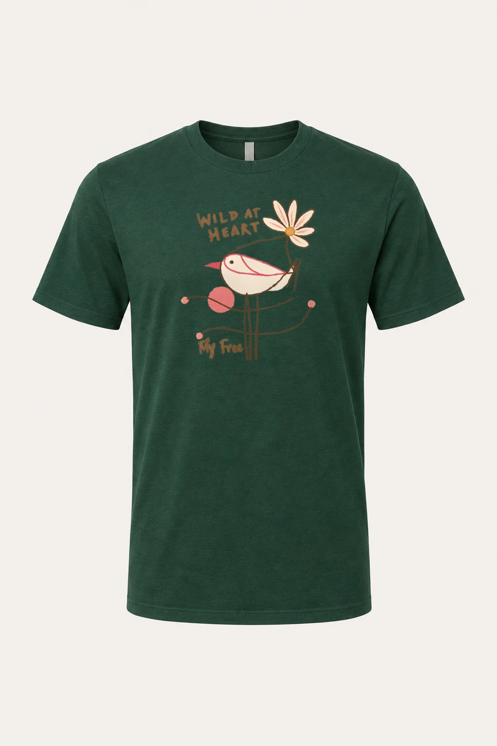 "Wild At Heart" Heavyweight Unisex Crewneck T-shirt | Gildan 5000