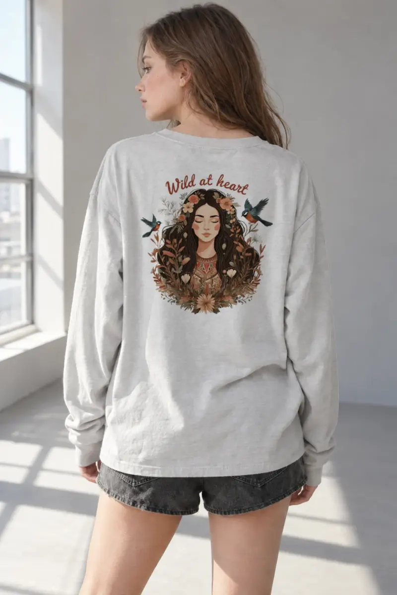 "Wild At Heart" Unisex Longsleeve T-shirt | Gildan 2400