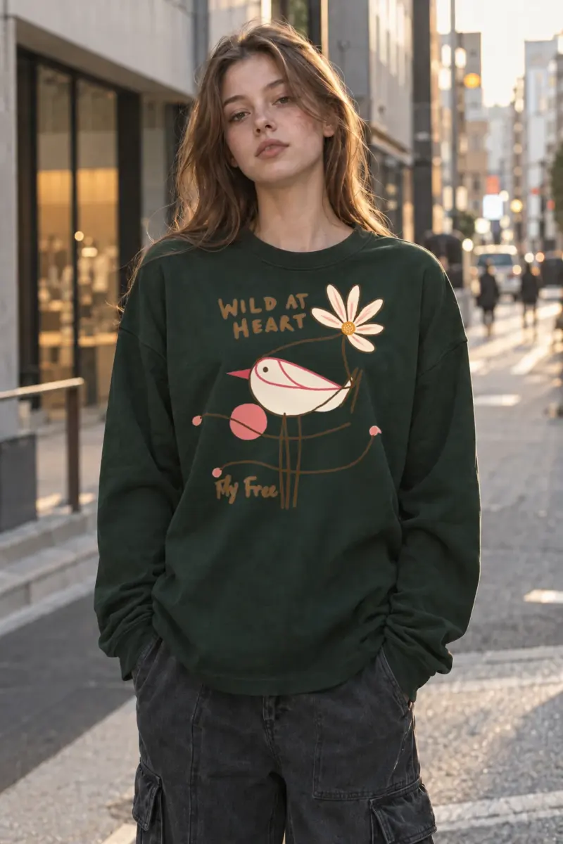 "Wild At Heart" Unisex Longsleeve T-shirt | Gildan 2400
