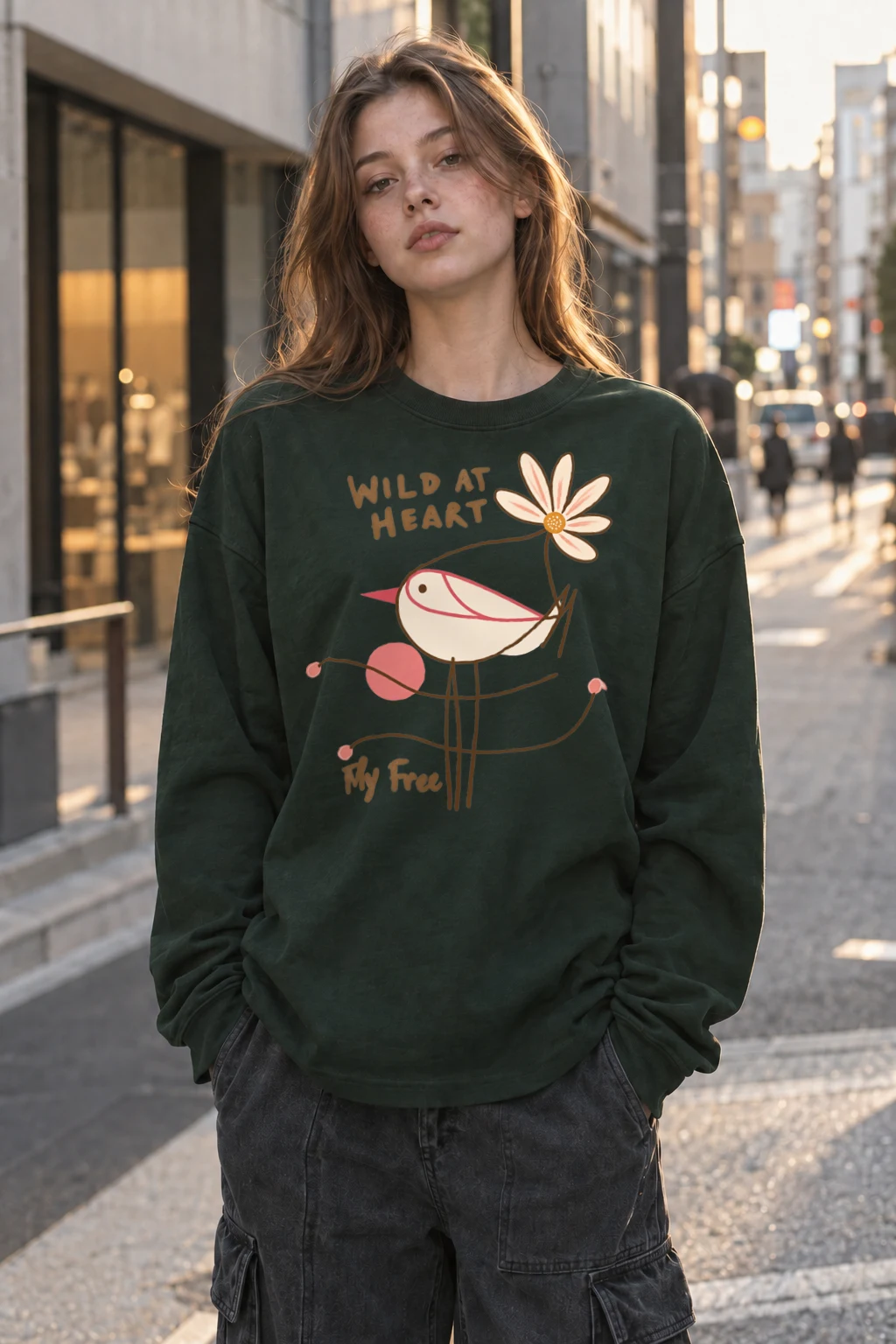 "Wild At Heart" Unisex Longsleeve T-shirt | Gildan 2400