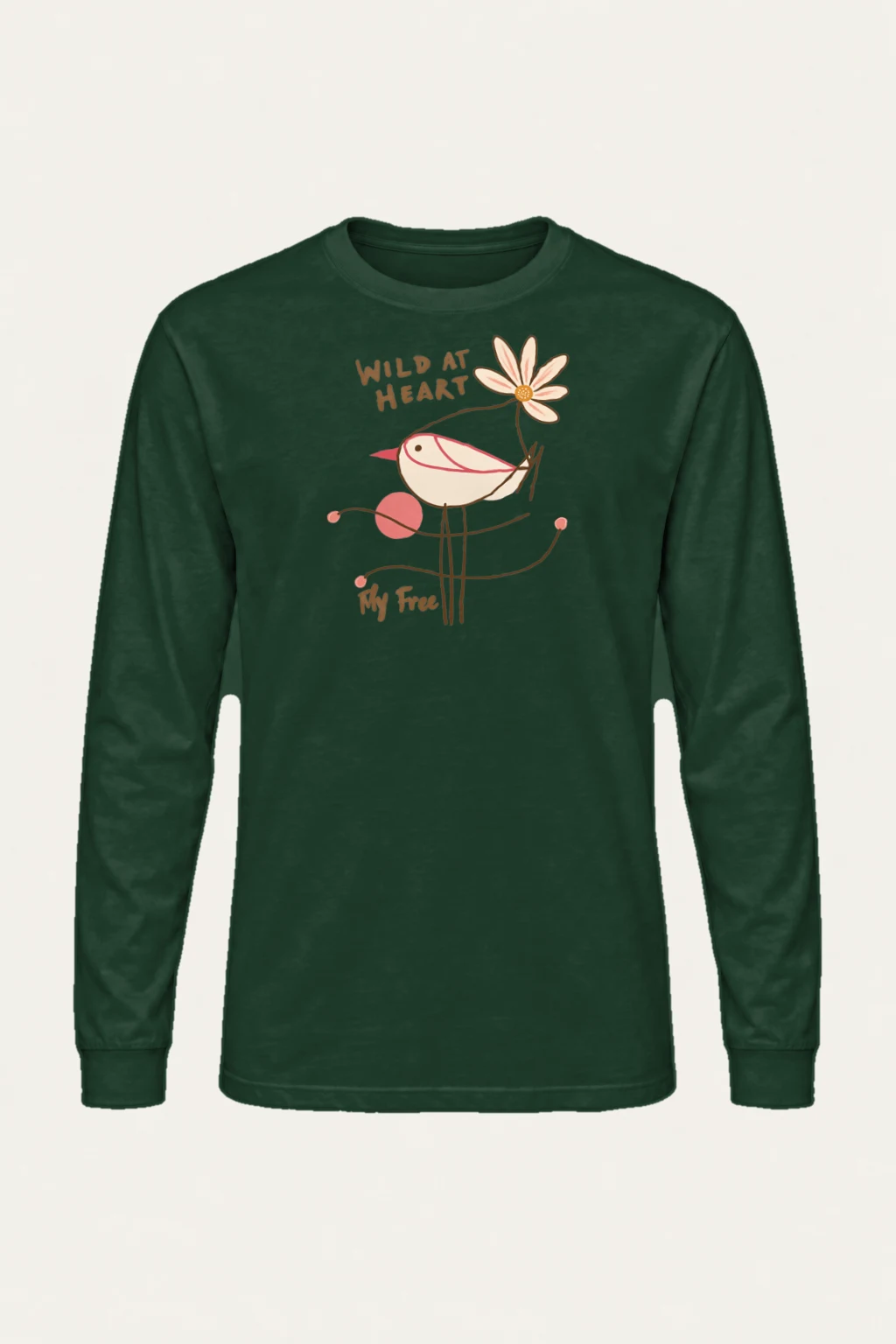 "Wild At Heart" Unisex Longsleeve T-shirt | Gildan 2400