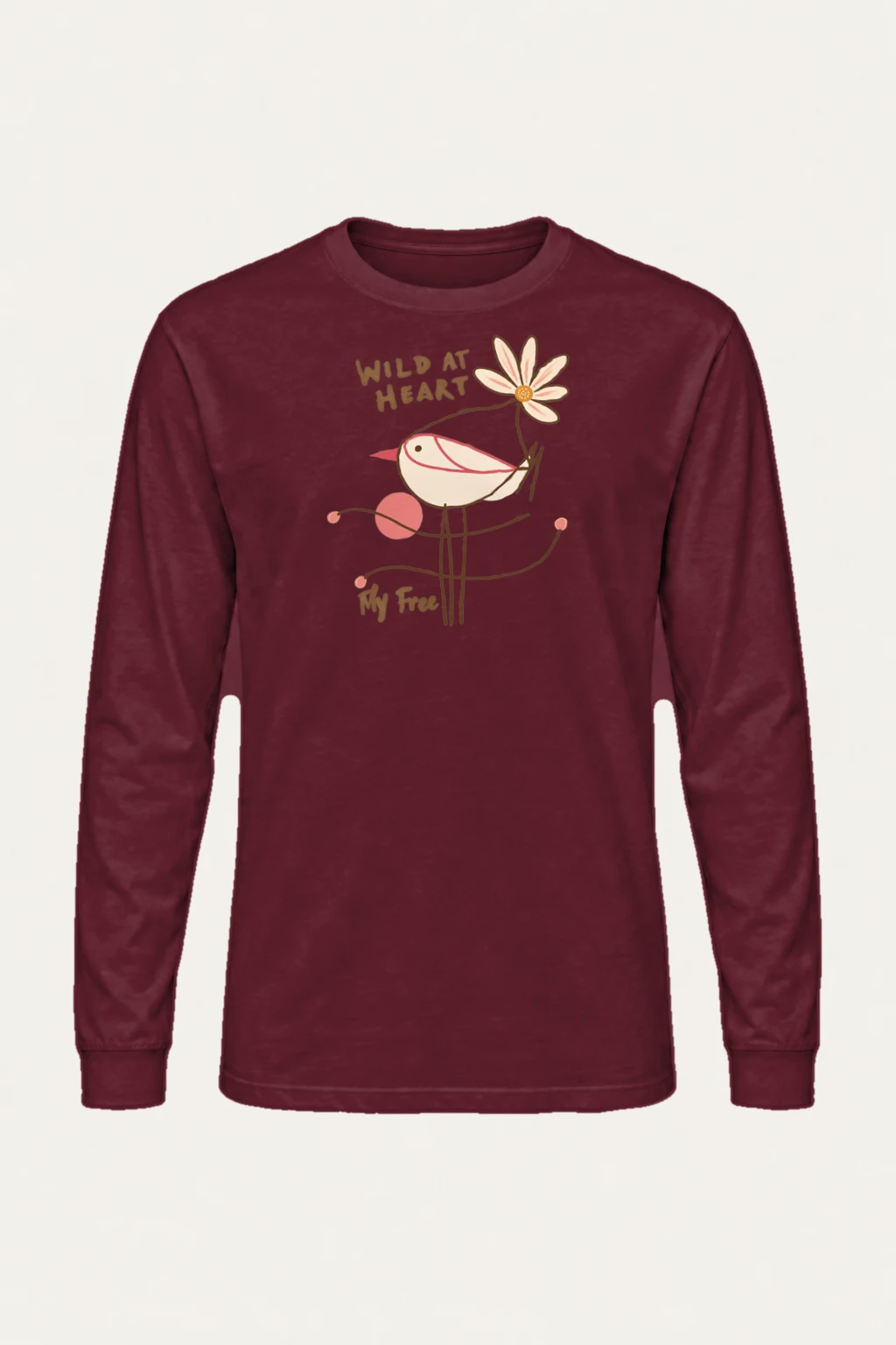 "Wild At Heart" Unisex Longsleeve T-shirt | Gildan 2400