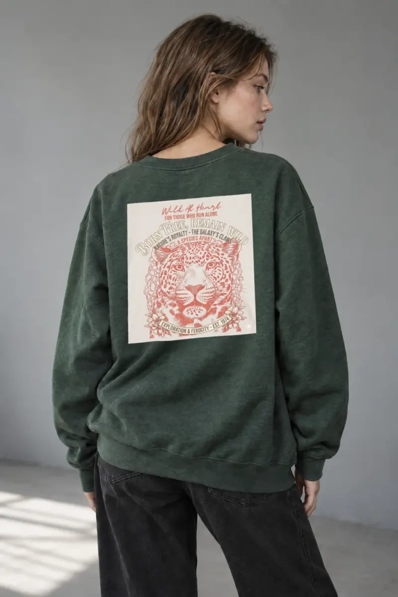 "Wild At Heart" Unisex Sponge Fleece Crewneck Sweatshirt | Bella + Canvas 3901