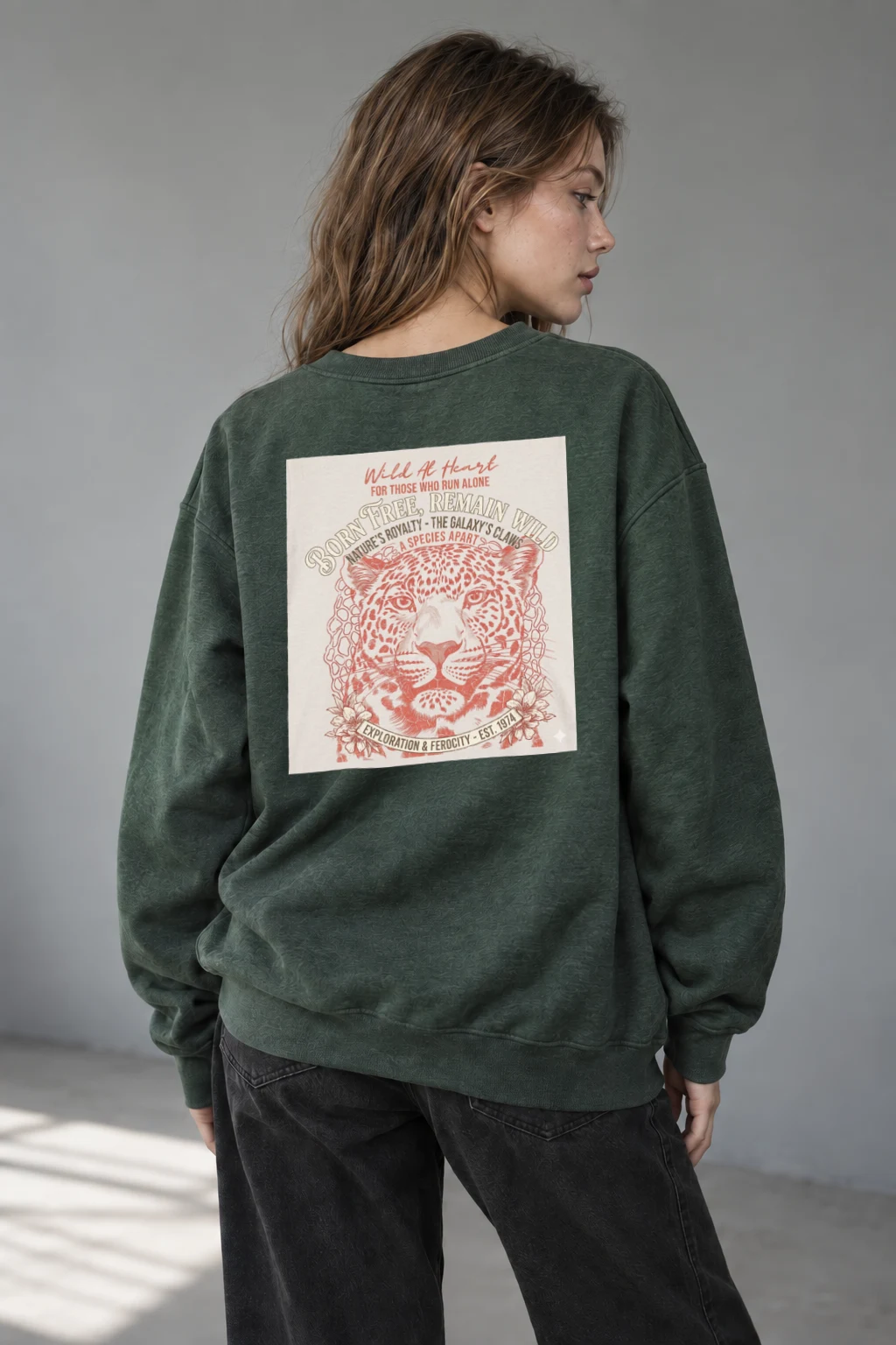 "Wild At Heart" Unisex Sponge Fleece Crewneck Sweatshirt | Bella + Canvas 3901