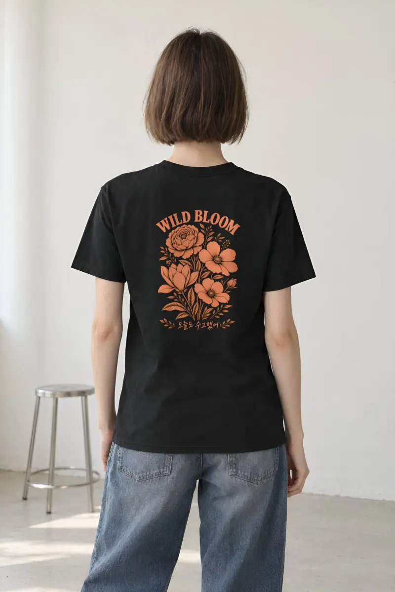 "Wild Bloom Bouquet" Heavyweight Unisex Crewneck T-shirt