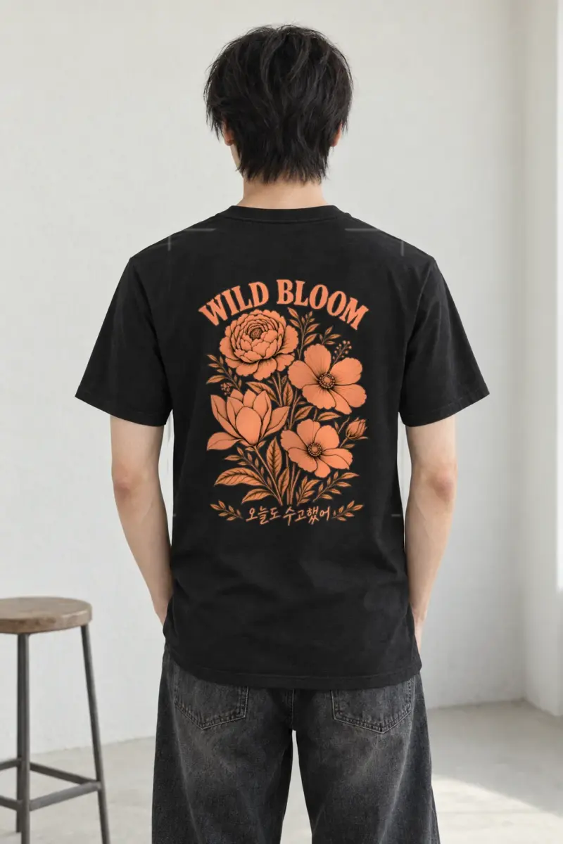 "Wild Bloom Bouquet" Heavyweight Unisex Crewneck T-shirt