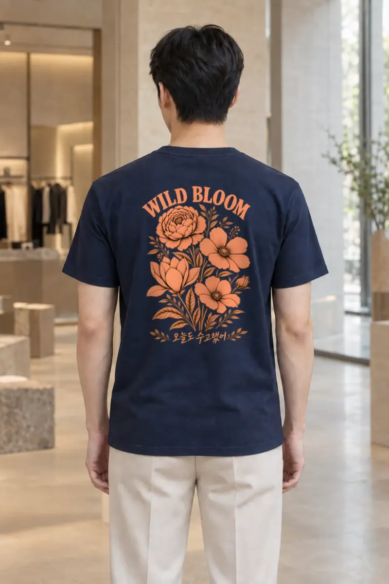 "Wild Bloom Bouquet" Heavyweight Unisex Crewneck T-shirt | Gildan 5000