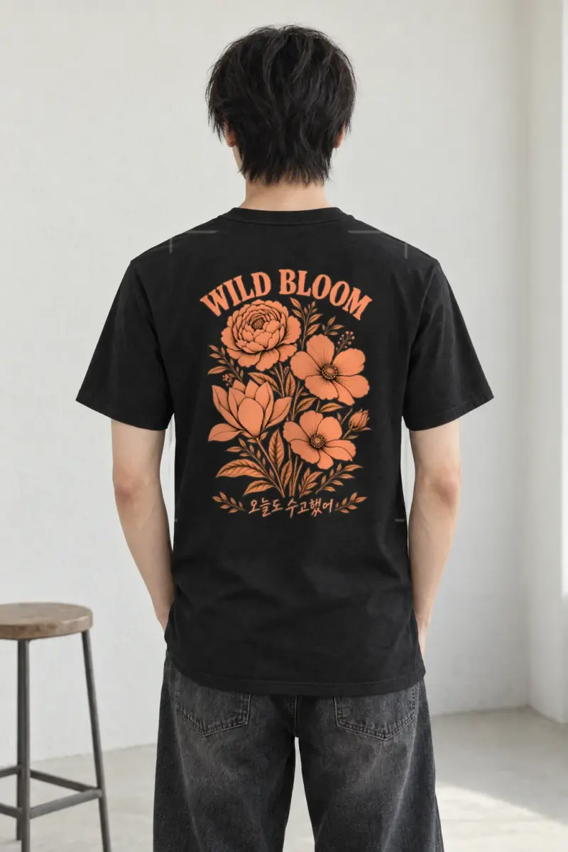 "Wild Bloom Bouquet" Heavyweight Unisex Crewneck T-shirt