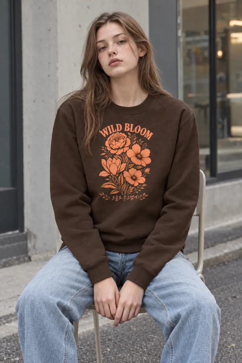 "Wild Bloom" Heavy Blend Unisex Crewneck Sweatshirt