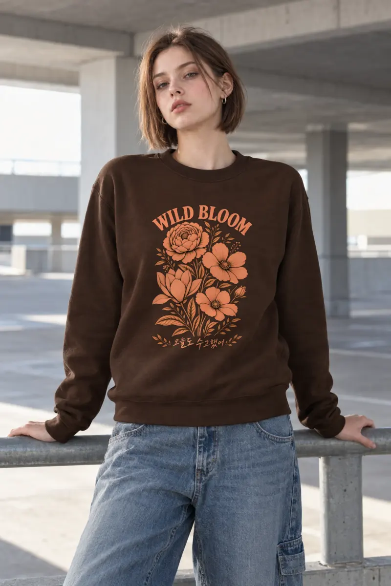 "Wild Bloom" Heavy Blend Unisex Crewneck Sweatshirt