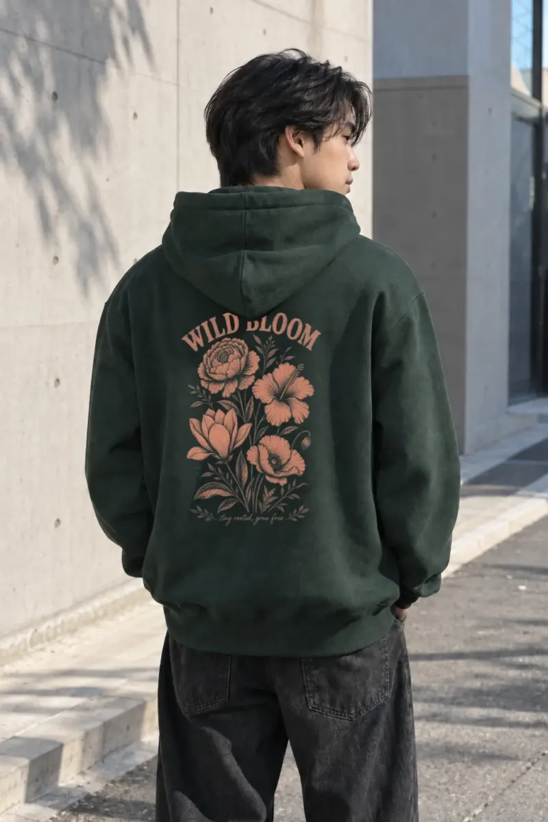 "Wild Bloom" Heavy Blend Unisex Pullover Hoodie | Gildan 18500