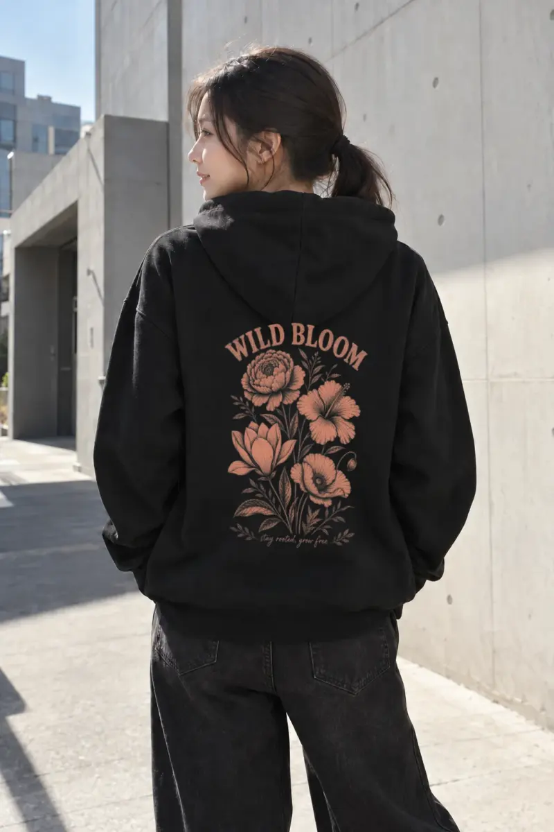 “Wild Bloom” Heavy Blend Unisex Pullover Hoodie | Gildan 18500