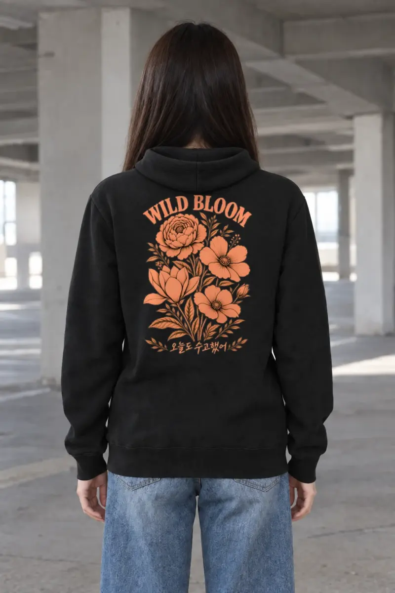 "Wild Bloom" Heavy Blend Unisex Pullover Hoodie