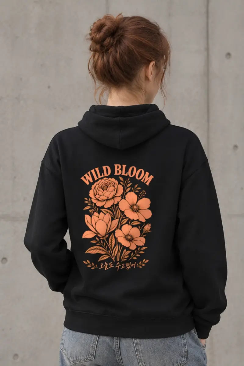 "Wild Bloom" Heavy Blend Unisex Pullover Hoodie