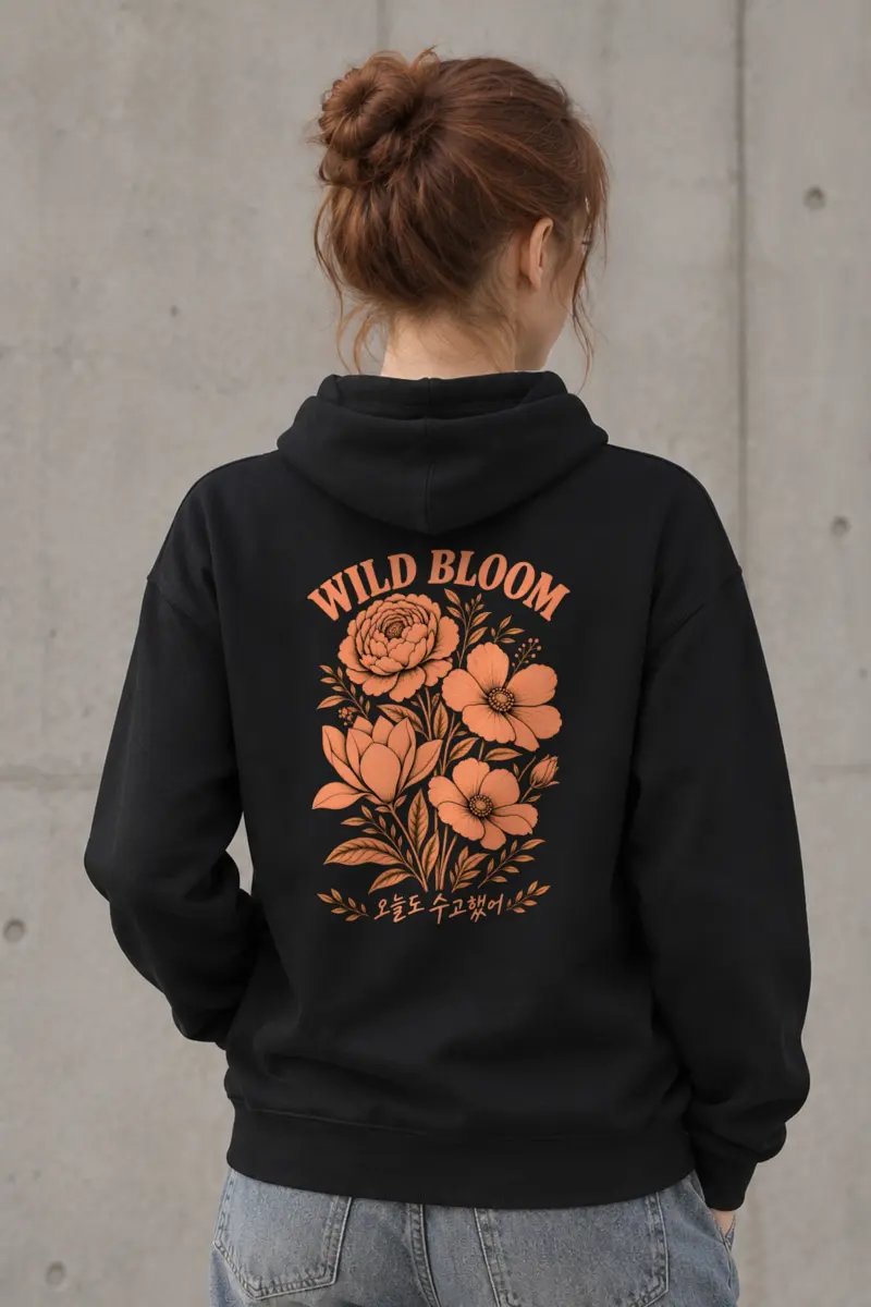 "Wild Bloom" Heavy Blend Unisex Pullover Hoodie