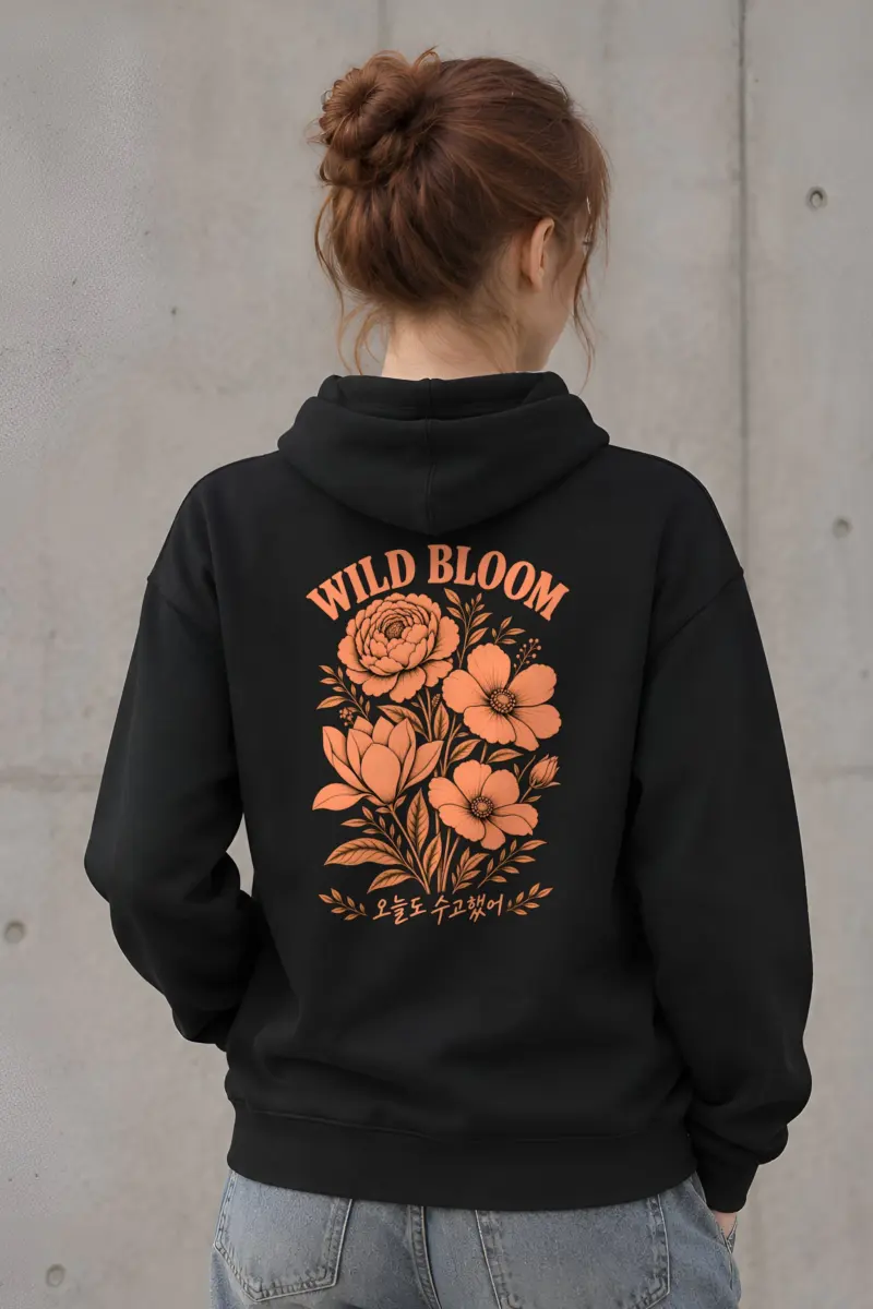 "Wild Bloom" Heavy Blend Unisex Pullover Hoodie