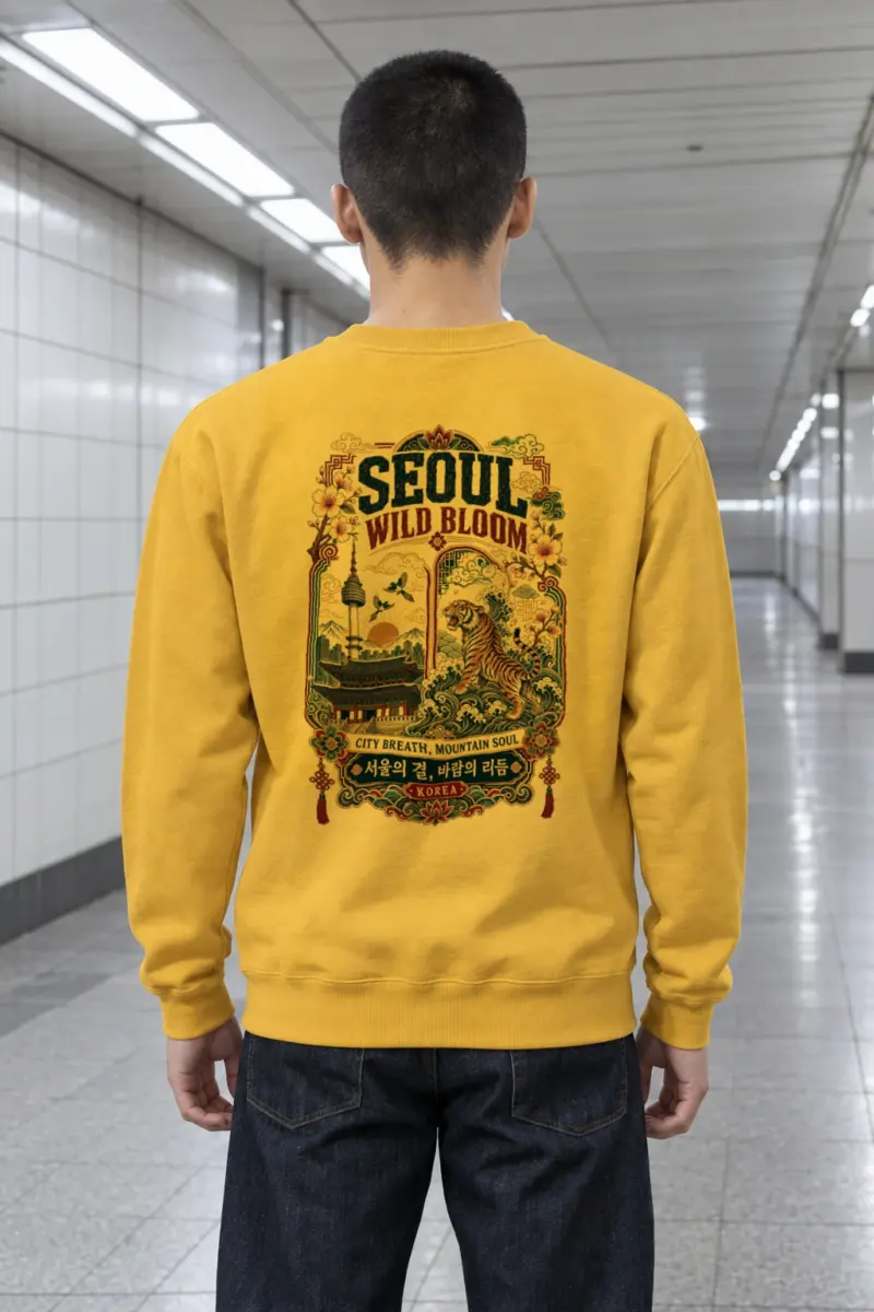 "Wild Bloom Seoul" Heavy Blend Unisex Crewneck Sweatshirt