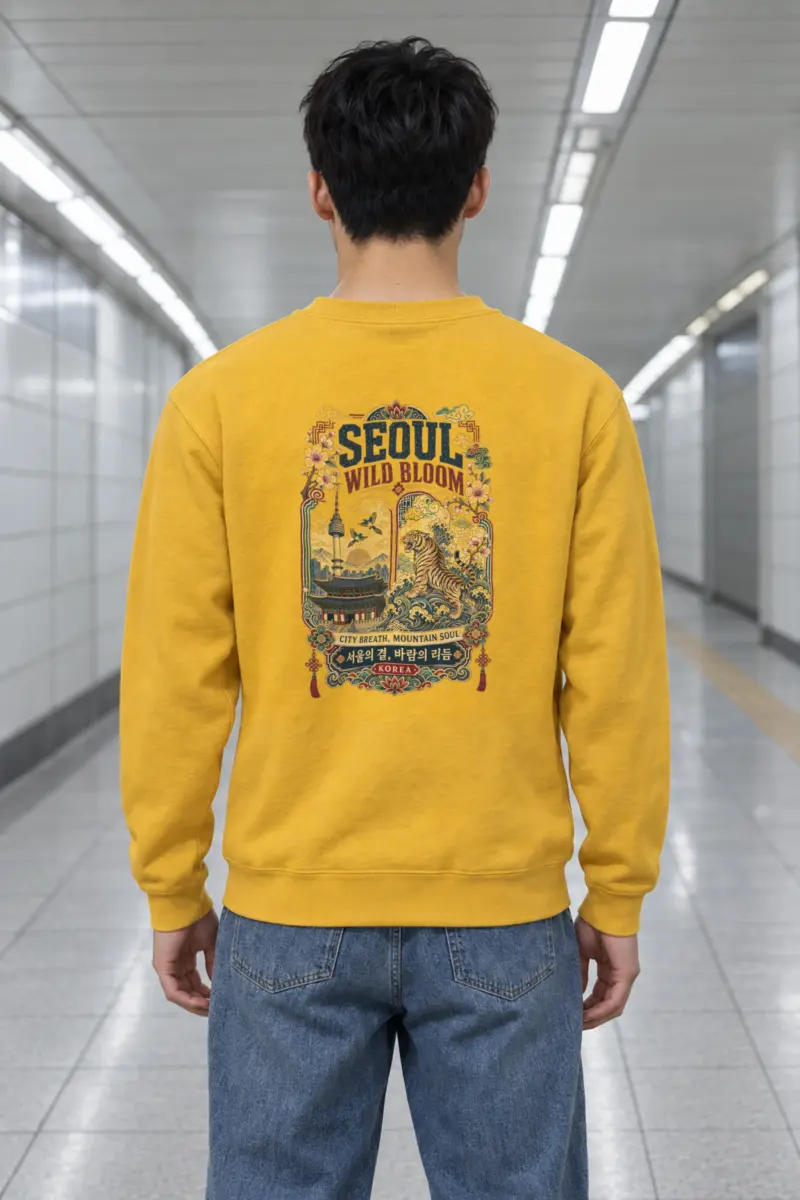 "Wild Bloom Seoul" Heavy Blend Unisex Crewneck Sweatshirt