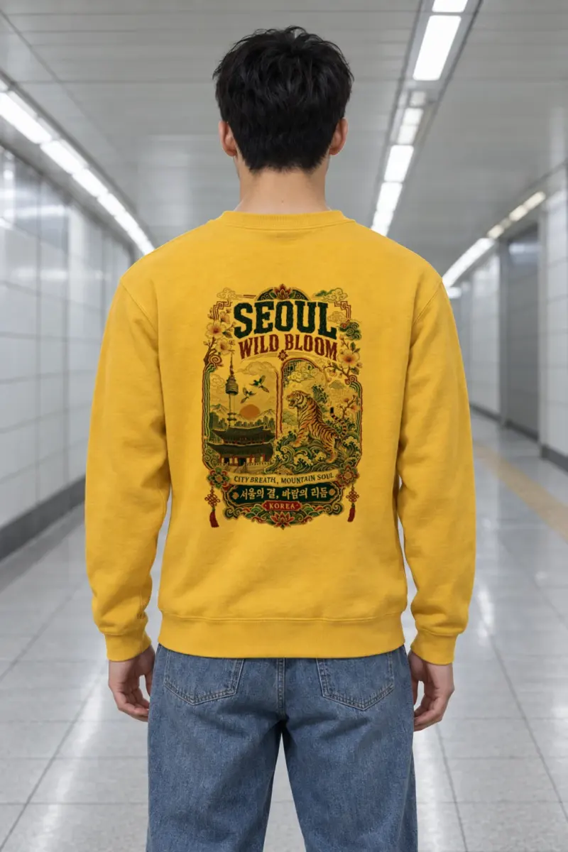 "Wild Bloom Seoul" Heavy Blend Unisex Crewneck Sweatshirt