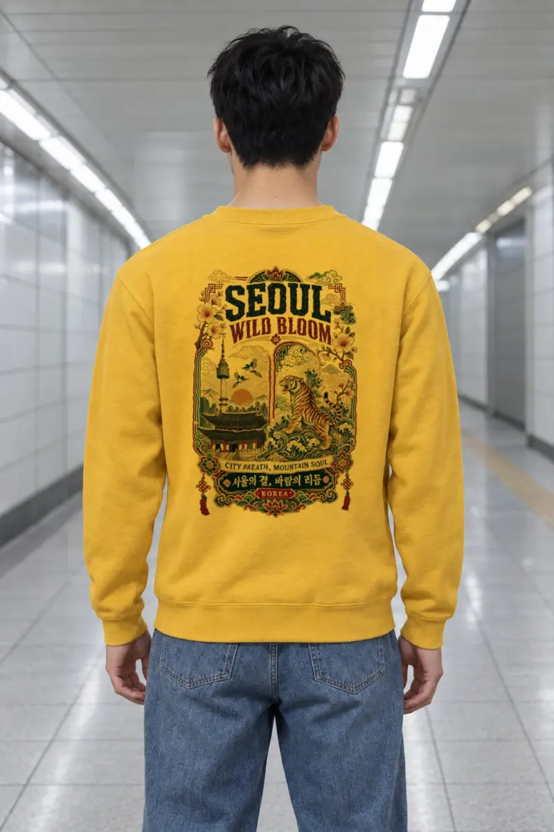 "Wild Bloom Seoul" Heavy Blend Unisex Crewneck Sweatshirt