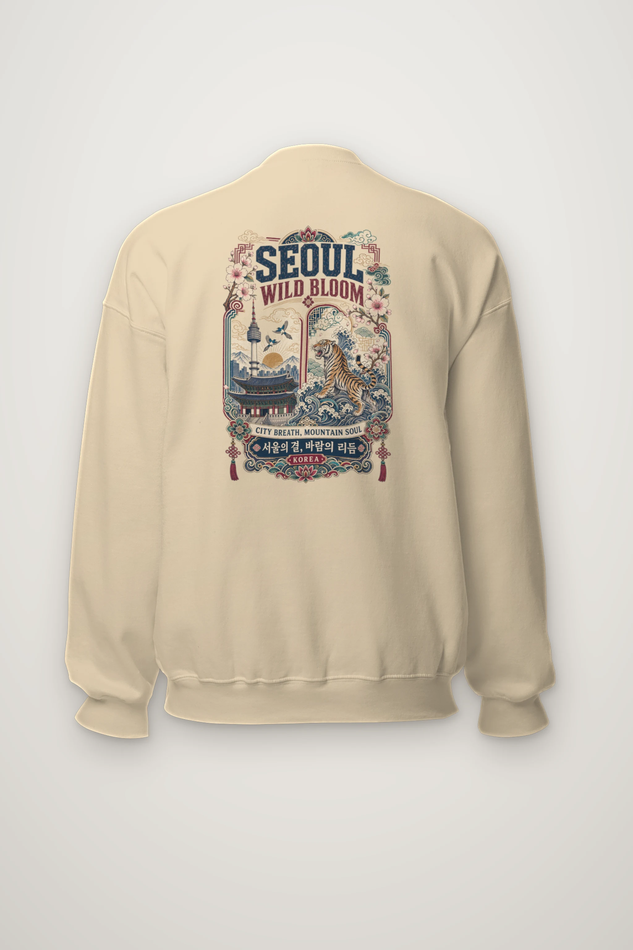 "Wild Bloom Seoul" Heavy Blend Unisex Crewneck Sweatshirt