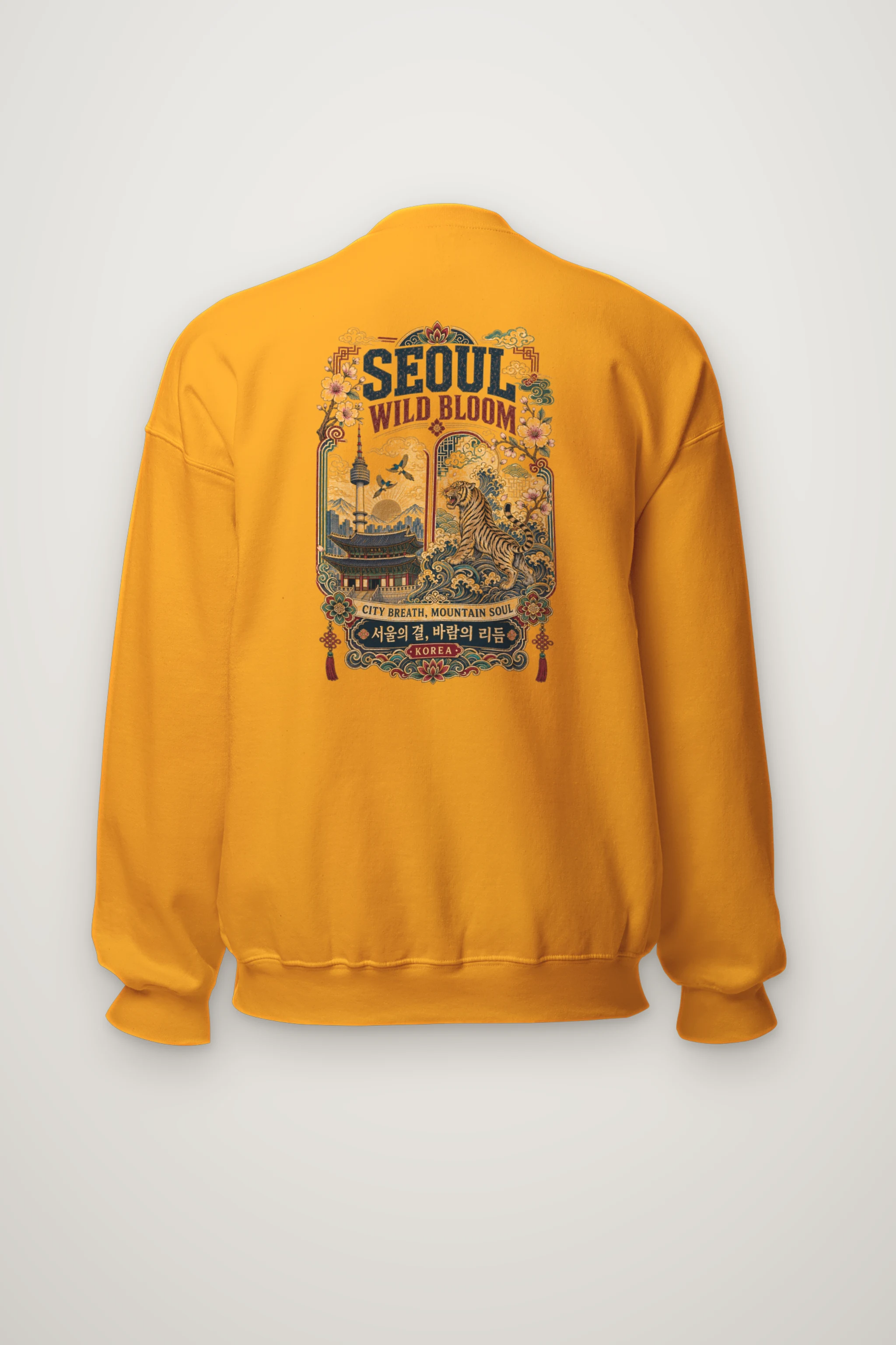 "Wild Bloom Seoul" Heavy Blend Unisex Crewneck Sweatshirt