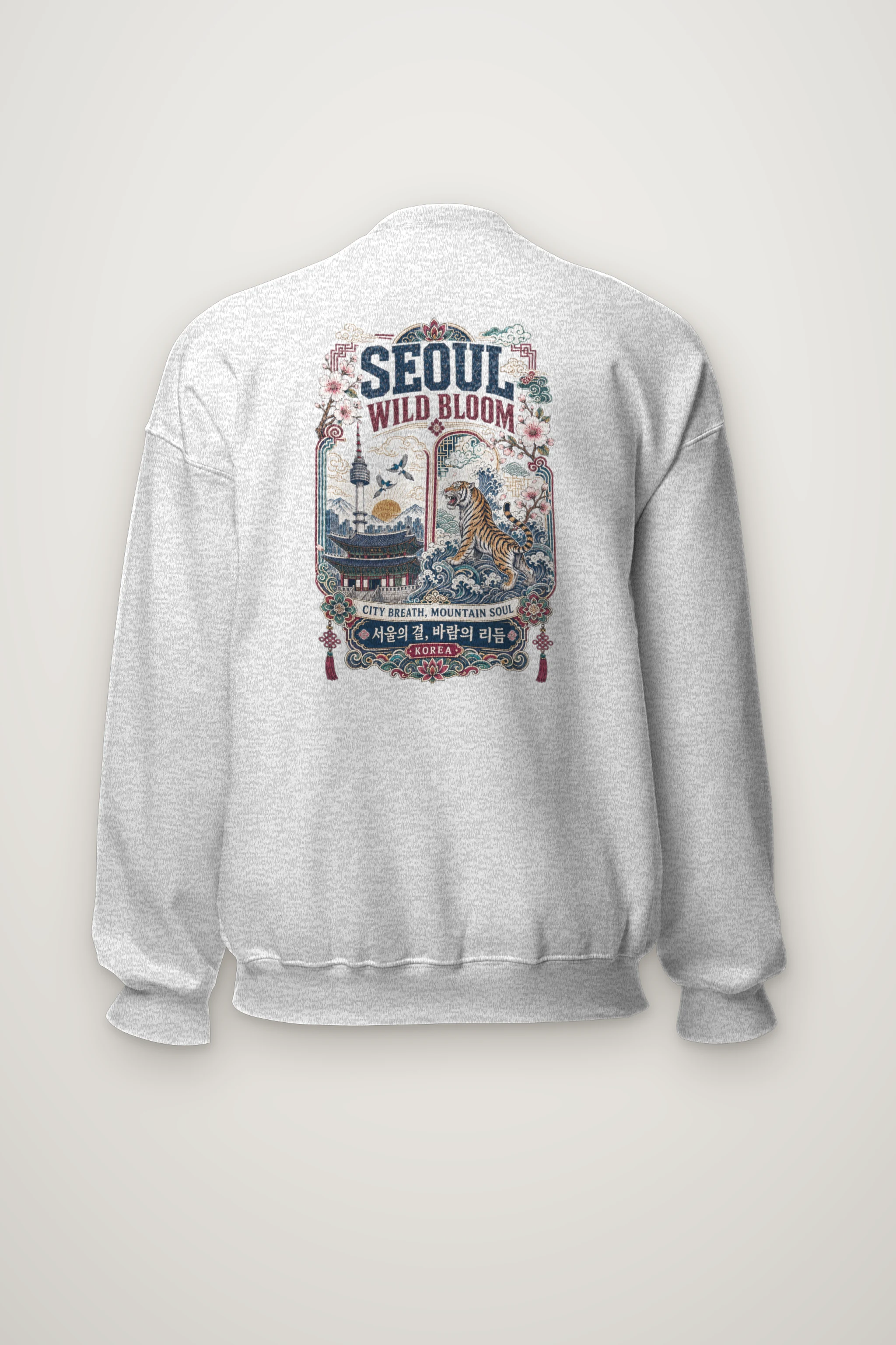 "Wild Bloom Seoul" Heavy Blend Unisex Crewneck Sweatshirt