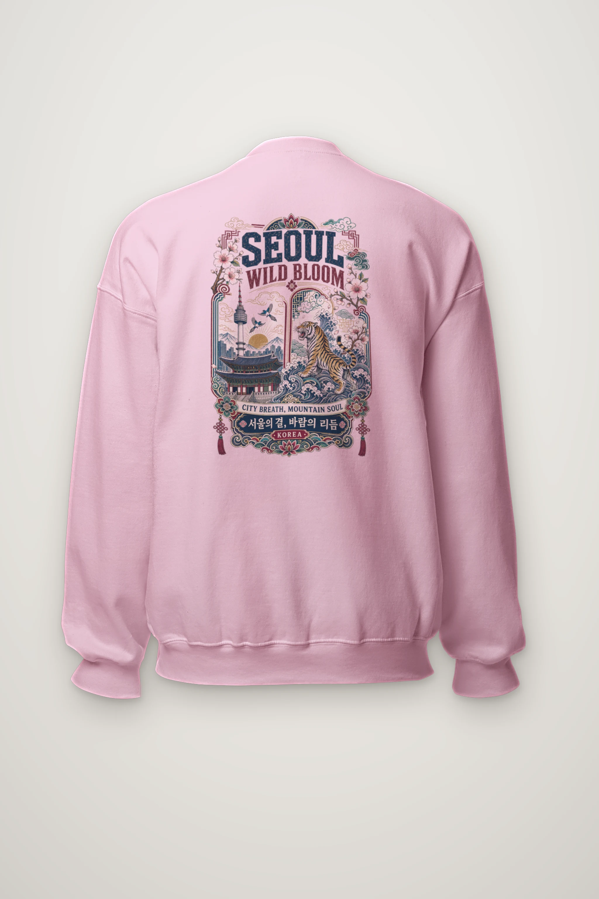 "Wild Bloom Seoul" Heavy Blend Unisex Crewneck Sweatshirt
