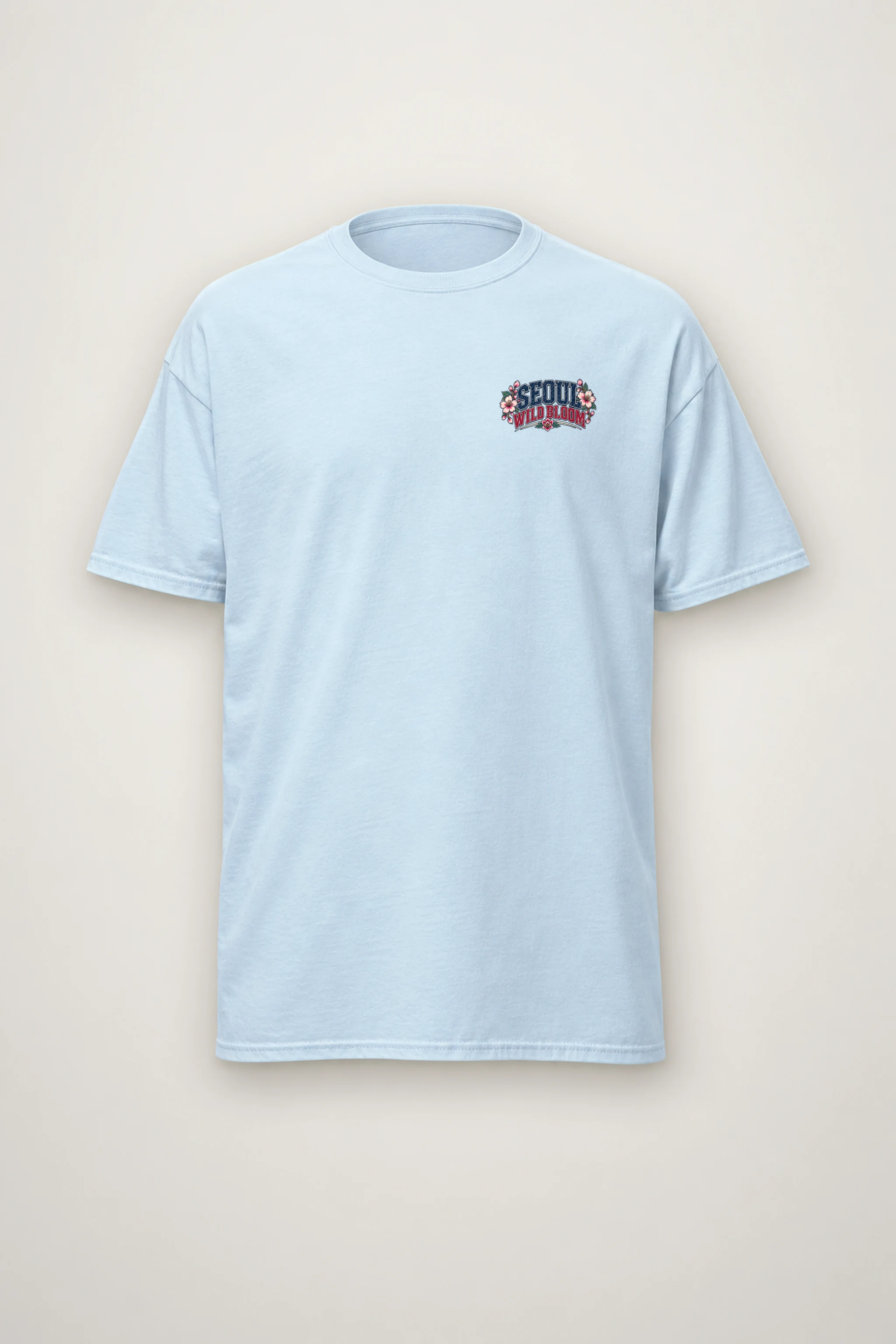 "Wild Bloom Seoul" Heavyweight Unisex Crewneck T-shirt