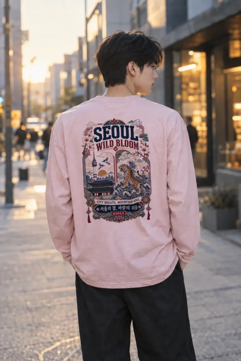 “Wild Bloom Seoul” Unisex Longsleeve T-shirt | Gildan 2400